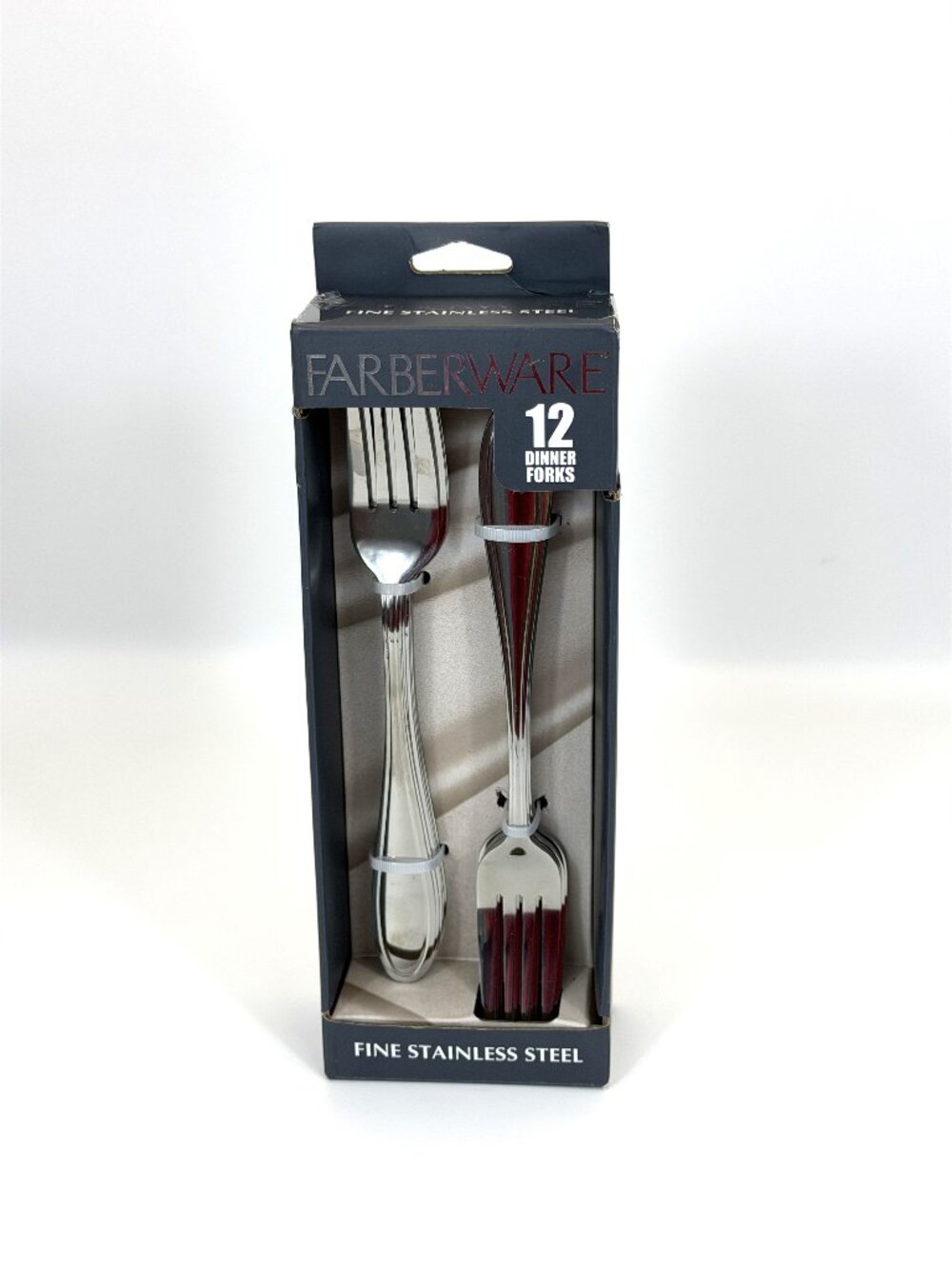 Farberware 12 Dinner Forks Fine Stainless Steel Silver Flatware New in Box
